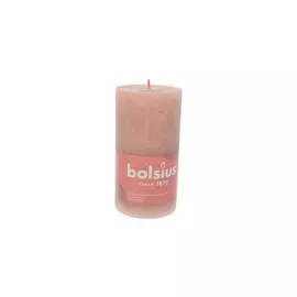 BOLSIUS Свеча рустик Shine туманно-розовая 415