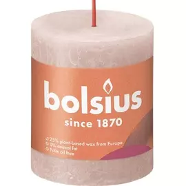 BOLSIUS Свеча рустик Shine туманно-розовая 260