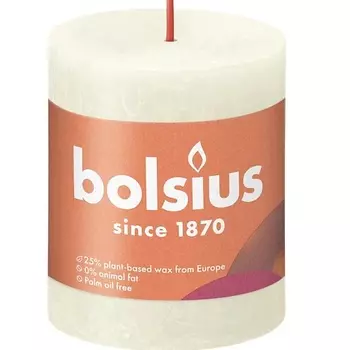 BOLSIUS Свеча рустик Shine жемчужная 260