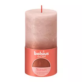 BOLSIUS Свеча рустик Sunset розовый+янтарь 415