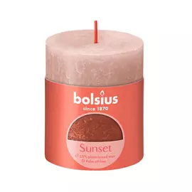 BOLSIUS Свеча рустик Sunset розовый+янтарь 260