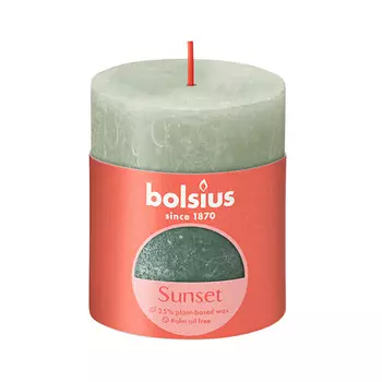 BOLSIUS Свеча рустик Sunset зеленый+синий 260