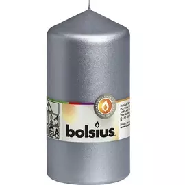 BOLSIUS Свеча столбик Classic серебряная 360