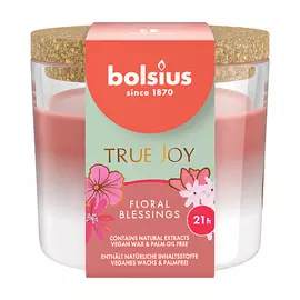 BOLSIUS Свеча в стекле арома с пробкой цветочные благовония 403.0