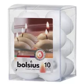 BOLSIUS Свечи плавающие Bolsius Classic белые