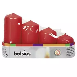 BOLSIUS Свечи столбик Bolsius Classic красные