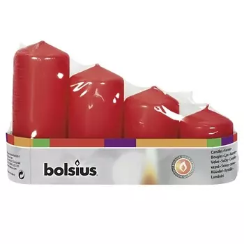 BOLSIUS Свечи столбик Bolsius Classic красные