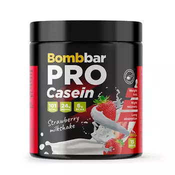BOMBBAR Коктейль казеиновый со вкусом "Клубничный милкшейк"