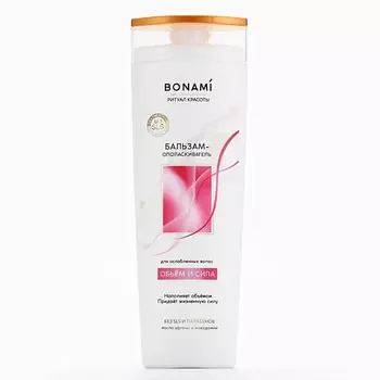 BONAMI Бальзам для ослабленных волос с маслом арганы и макадамии, объём и сила 400.0