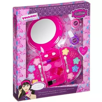 BONDIBON Набор декоративной косметики Eva Moda "Косметичка-круг с зеркальцем"
