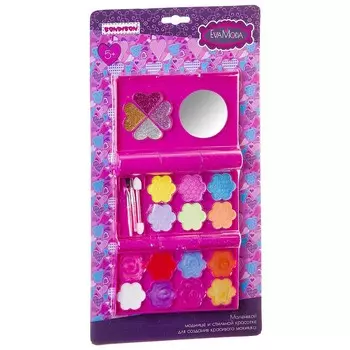 BONDIBON Набор декоративной косметики Eva Moda "Косметичка прямоугольная" розовая раскладная