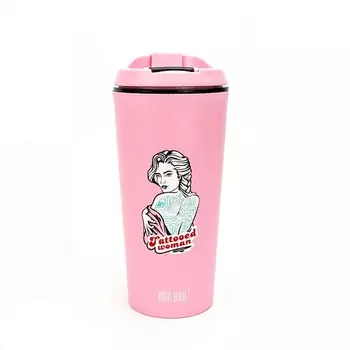 BOOL BOOL Стакан-тамблер для напитков с классической крышкой "THE WITTY SERIES" 350 мл