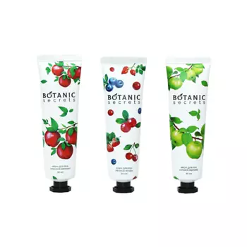 BOTANIC SECRETS Крем для рук, набор - Сочное Яблоко, Красное Яблоко, Лесные Ягоды 90.0