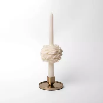 BOUGIE Набор подсвечник + свеча + насадки пионы