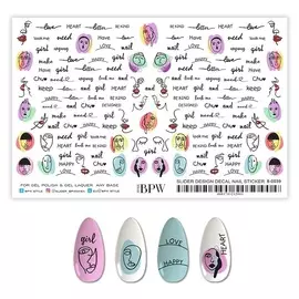 BPW.STYLE Гранд-слайдер Надписи и лица графика