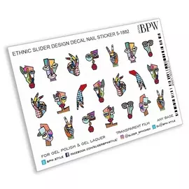 BPW.STYLE Слайдер-дизайн Абстракция лица и руки