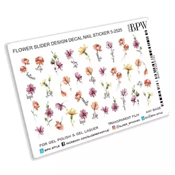 BPW.STYLE Слайдер-дизайн Цветы и нежные надписи