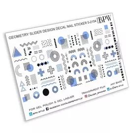 BPW.STYLE Слайдер-дизайн Геометрия с голубым