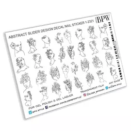 BPW.STYLE Слайдер-дизайн Лица с цветами