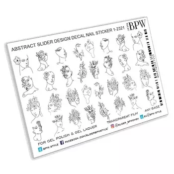 BPW.STYLE Слайдер-дизайн Лица с цветами