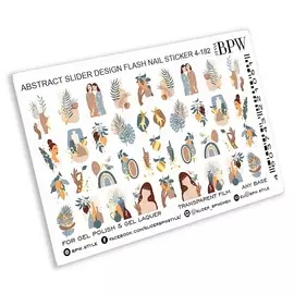 BPW.STYLE Слайдер-дизайн металлик Абстрактные девушки с золотом