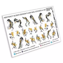 BPW.STYLE Слайдер-дизайн металлик Брызги с золотом