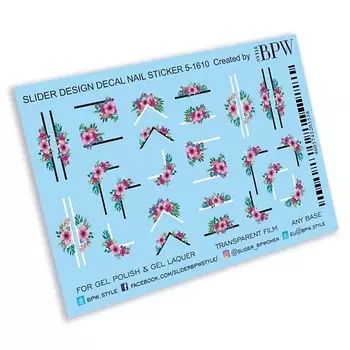 BPW.STYLE Слайдер-дизайн Уголки с цветами