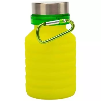 BRADEX Бутылка для воды силиконовая складная с крышкой и карабином, 500 мл