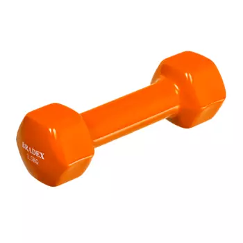 BRADEX Гантель обрезиненная, 1,5 кг