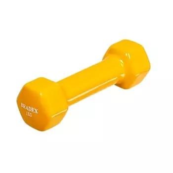 BRADEX Гантель обрезиненная, 1 кг