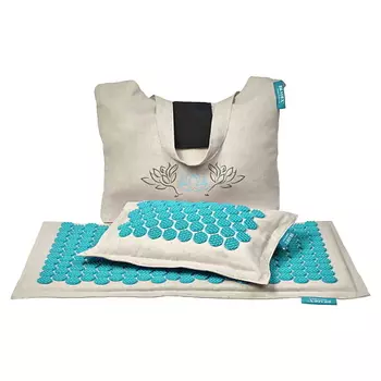 BRADEX Набор акупунктурный Нирвана бежевый, бирюзовые шипы, премиум-серия