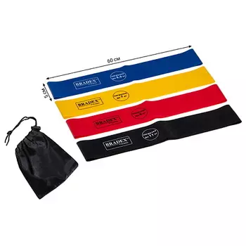 BRADEX Набор из 4-х резинок для фитнеса