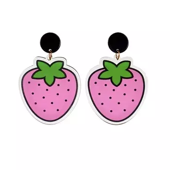 BRADEX Серьги "РОЗОВЫЕ КЛУБНИЧКИ"