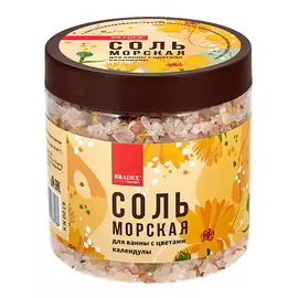 BRADEX Соль морская для ванны с цветками календулы 600.0