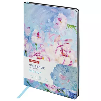 BRAUBERG Блокнот А5 VISTA Pink flowers 80 листов