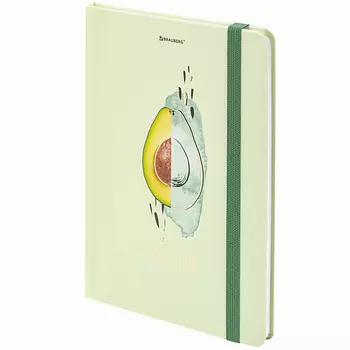 BRAUBERG Блокнот с резинкой А5 Avocado фольга
