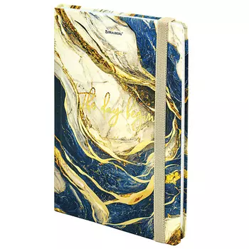 BRAUBERG Блокнот с резинкой А5 Marble