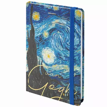 BRAUBERG Блокнот с резинкой А5 Van Gogh