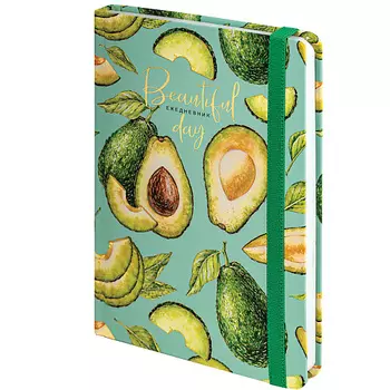 BRAUBERG Ежедневник недатированный с резинкой А5 Avocado