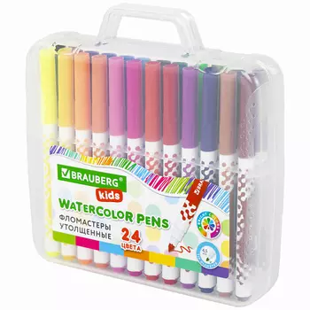 BRAUBERG Фломастеры в портфельчике утолщенные KIDS 1