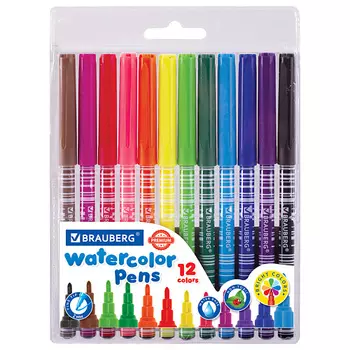 BRAUBERG Фломастеры, вентилируемый колпачок 1