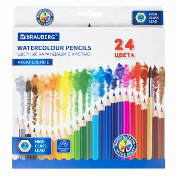 BRAUBERG Карандаши цветные акварельные BRAUBERG