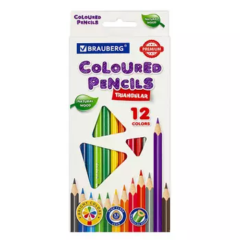 BRAUBERG Карандаши цветные BRAUBERG PREMIUM