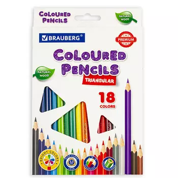 BRAUBERG Карандаши цветные PREMIUM