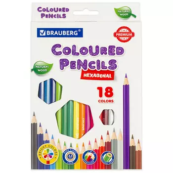 BRAUBERG Карандаши цветные PREMIUM