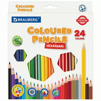 BRAUBERG Карандаши цветные PREMIUM