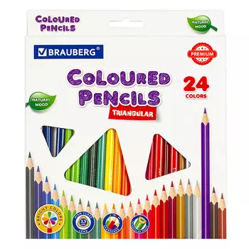 BRAUBERG Карандаши цветные PREMIUM