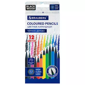 BRAUBERG Карандаши цветные шестигранные