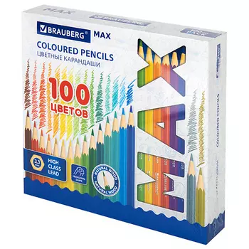 BRAUBERG Карандаши цветные супермягкие яркие BRAUBERG MAX