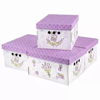 BRAUBERG Короб для хранения HOME Лаванда